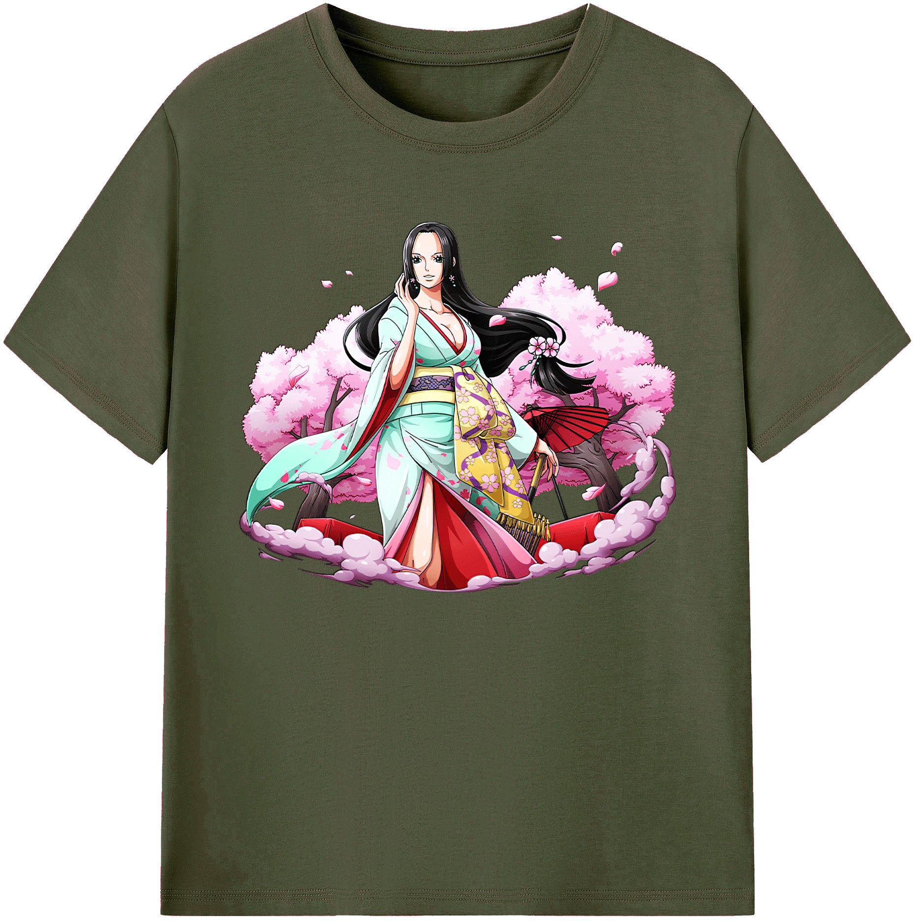 ワンピース ボア・ハンコック ONE PIECE Boa·Hancock 綿100％ メンズ半袖Tシャツ｜肌触りやわらか＆通気性